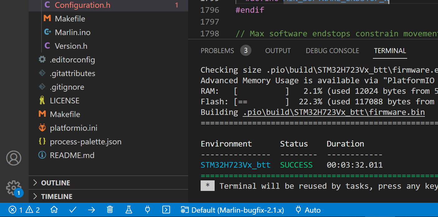 Building Marlin Firmware for BTT SKR_V3