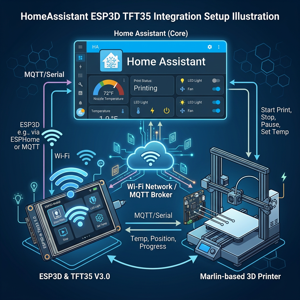 Getting Real Print Progress Into Home Assistant When Printing via TFT35